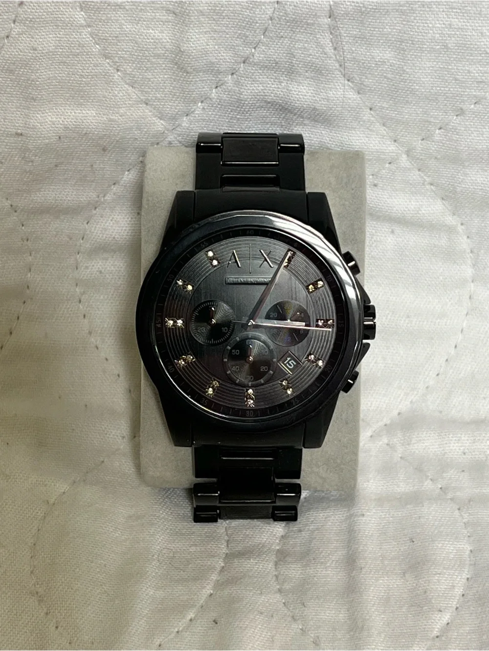 Armani Exchange Men’s Elegant Black Chronograph Watch